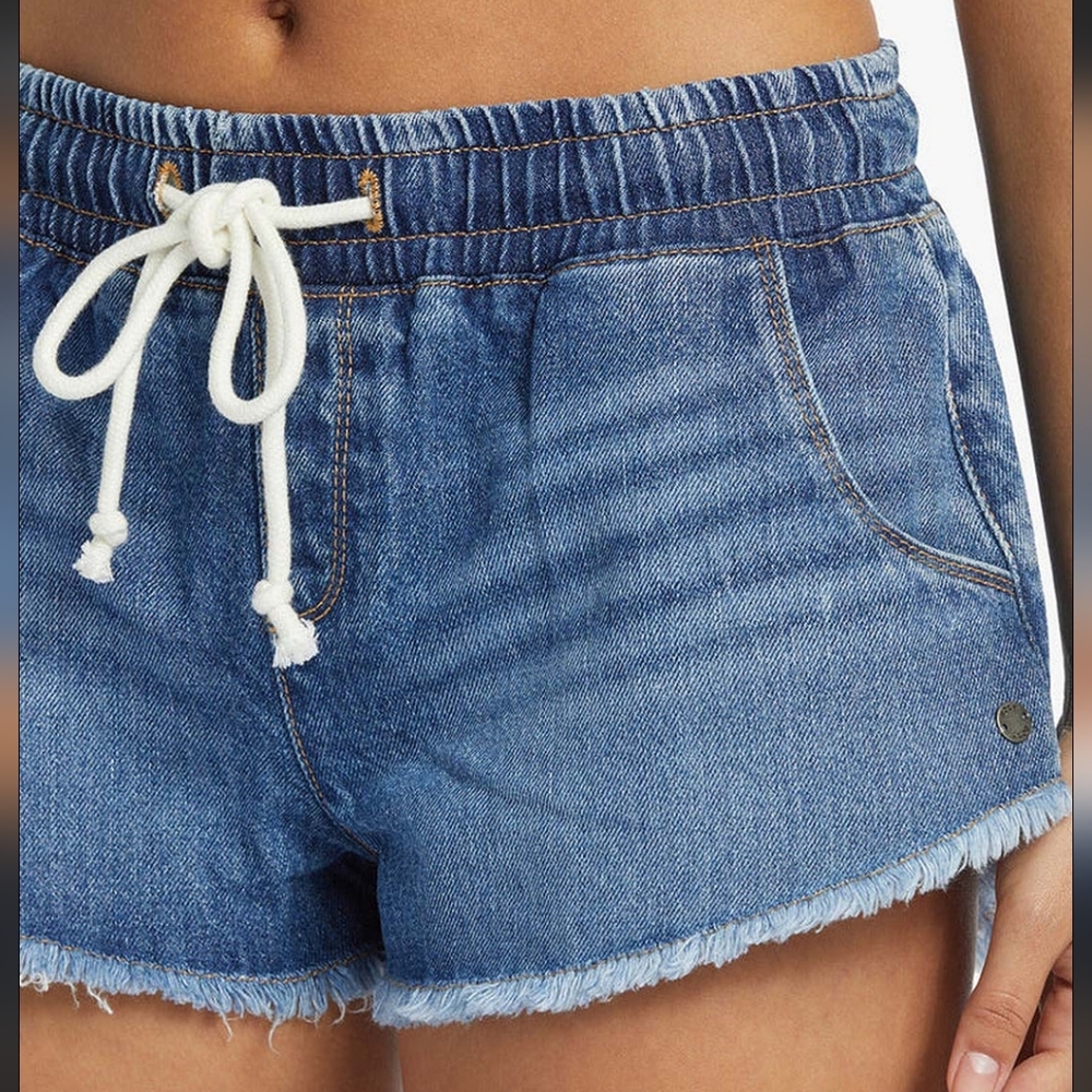 Aerie Denim Drawstring Shorts - Picture 1 of 5